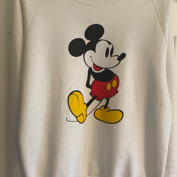 Vintage Disney Mickey Mouse White Sweatshirt - Picture 2 of 6